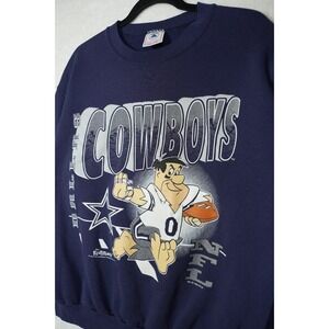 Vintage Dallas Cowboys Fred Flintstone Large 1993 Delta Pullover‎ Sweatshirt